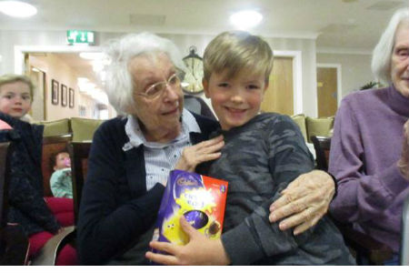 Kind-hearted schoolboy surprises care home resident