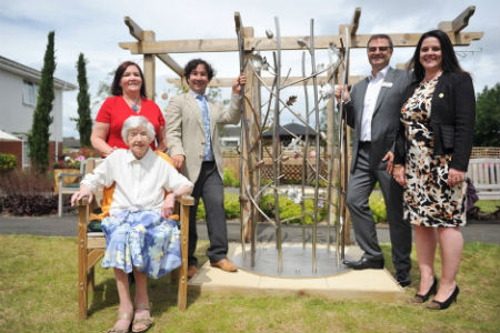 Sculpture unveiled at Suffolk care home