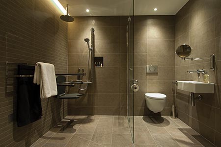 Using design principles in accessible bathrooms