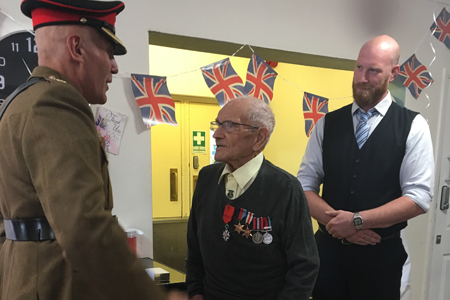 Resident honoured with war medal