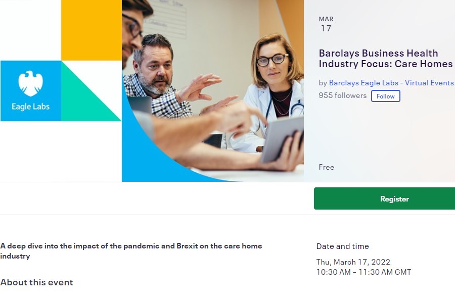 Barclays Eagle Labs event to stick claws into care home sector 