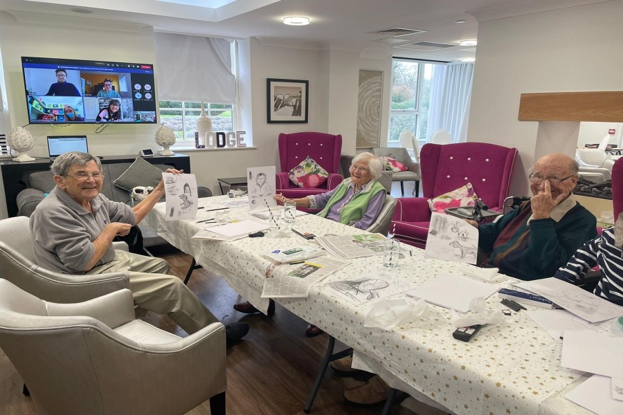 Charcoal artist proves to be Big Draw for care home residents