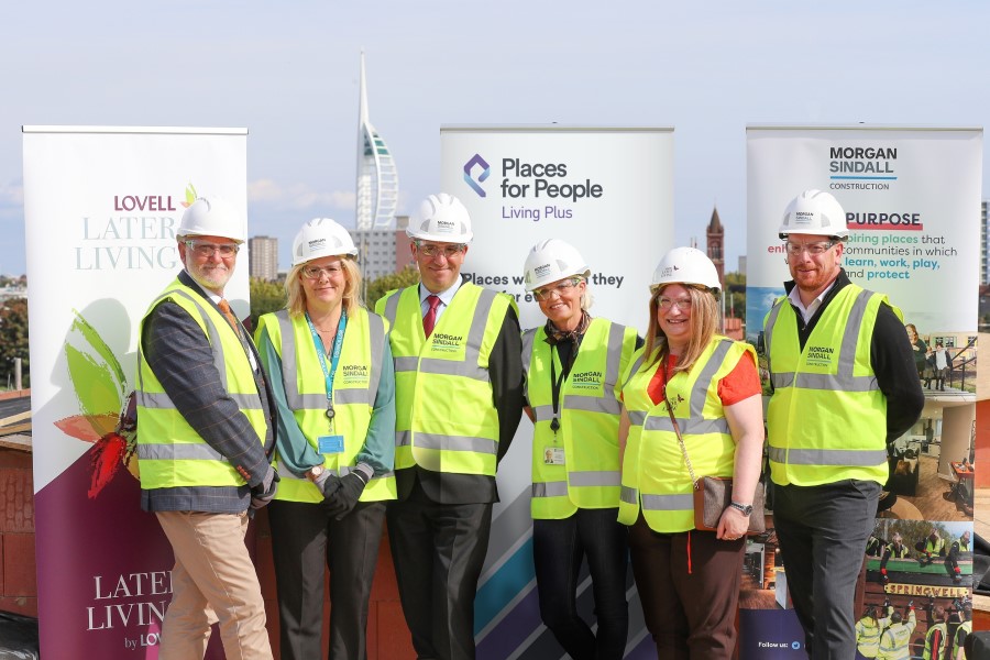 Topping out ceremony for Spinnaker View extra care community