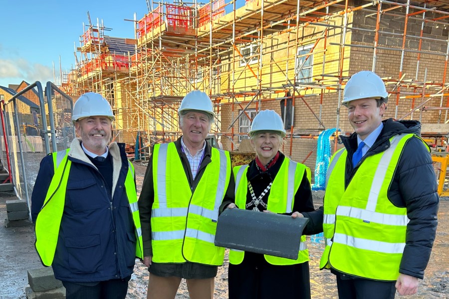 Whitby care home welcomes mayor to topping out ceremony