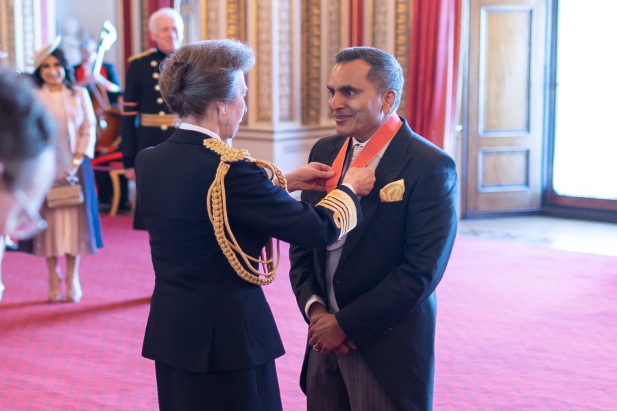 Avnish Goyal receives CBE at Buckingham Palace
